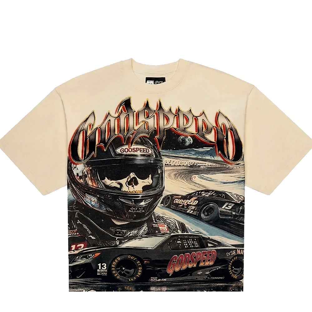 Godspeed Le Dernier Bone Men's Beige Graphic T-Shirt