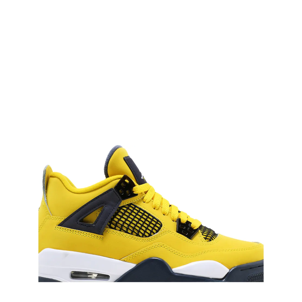 Air Jordan 4 Retro (GS) 'Tour Yellow Dark Blue Grey' sneaker, alternate view 5