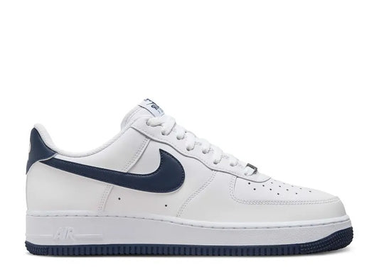 Nike Air Force 1 07 White Midnight Navy Mens Sneaker by Nike