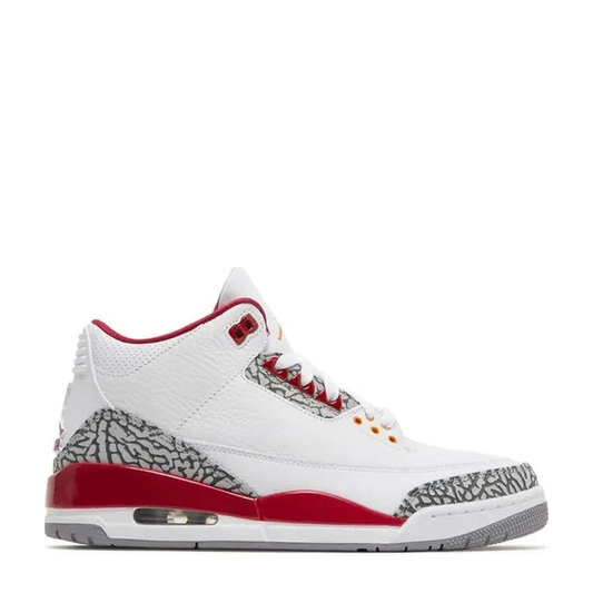 Air Jordan 3 Retro 'White Light Curry Cardinal Red' - 85% Scale