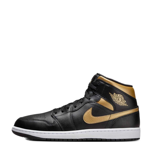 Air Jordan 1 Mid 'Black/Metallic Gold' - 85% Scale