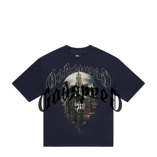 Godspeed Skyline Washed Graphic T-Shirt 'Navy' - 85% Scale