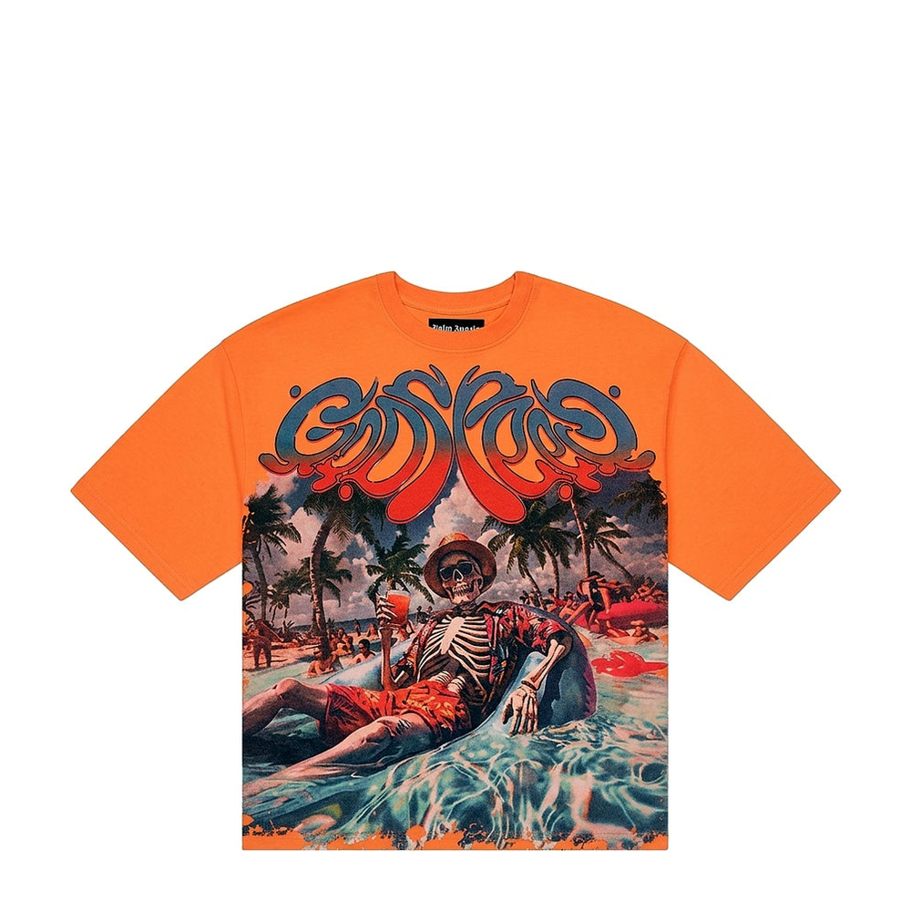 Godspeed Pool Party Graphic T-Shirt 'Tangerine' - Angle 1