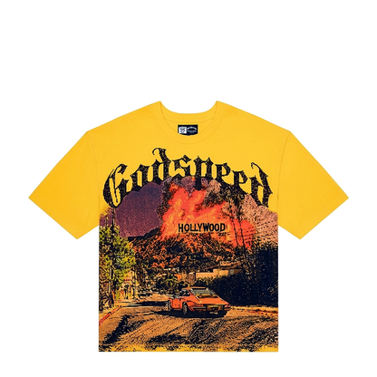 Godspeed Los Scandalous Sunset Graphic T-Shirt 'Yellow' - 85% Scale