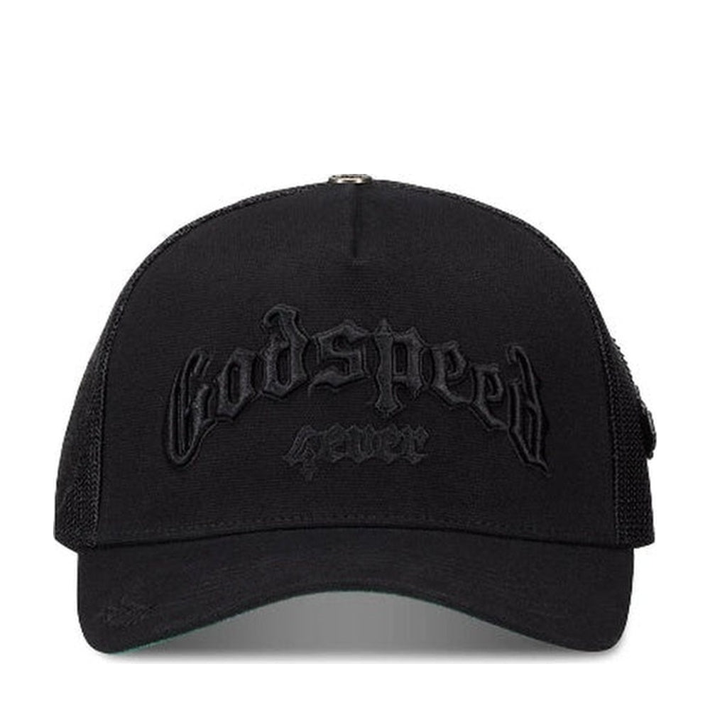 Godspeed Forever Vanta Black Trucker Hat - Angle 1