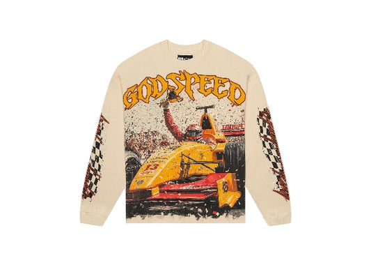 Godspeed Finishline LS  Long Sleeve Tee 'Bone'