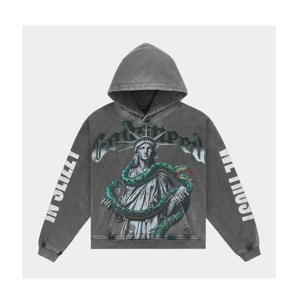 Godspeed Top 5 Slizzy VVS Hoodie 'Grey Wash' Men's Hoodie - Angle 1