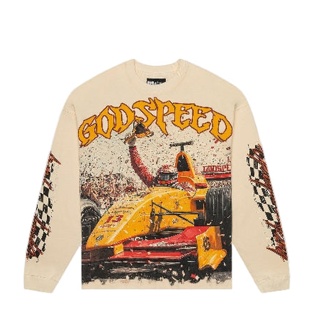 Godspeed Finishline LS Long Sleeve Tee 'Bone' - Angle 1