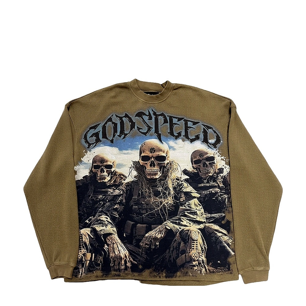 Godspeed Squadron Thermal Long Sleeve 'Olive' - Angle 1