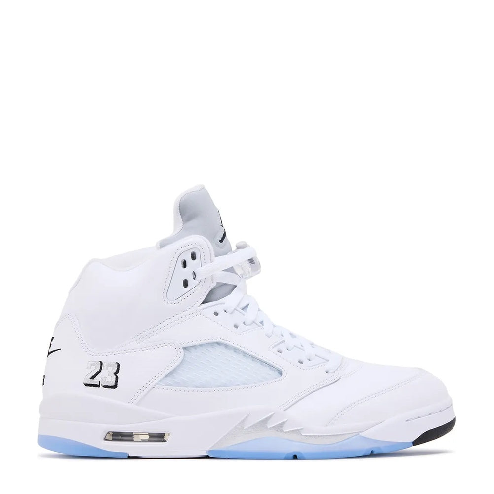 Air Jordan 5 Retro OG 'White/Black-Metallic Silver' - Angle 1