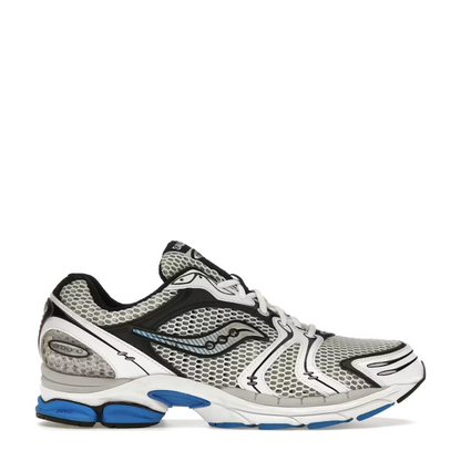 Saucony ProGrid Triumph 4 White Silver Blue Running - Angle 1