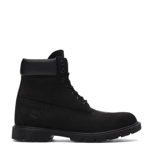 Timberland 6-Inch Single Sole Black Suede Boots - 85% Scale