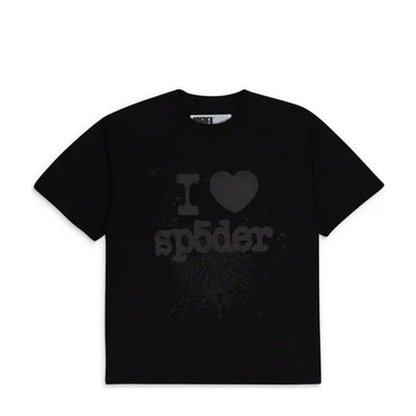Men's Black Phantom Spider Web Graphic T-Shirt - Angle 1