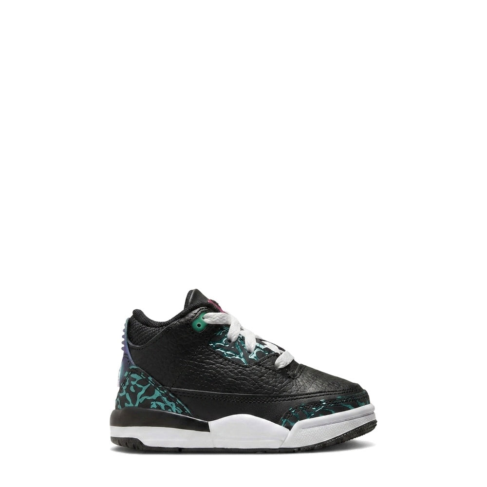 Air Jordan 3 Retro (TD) 'Black Siren Red Hyper Jade' - Angle 1