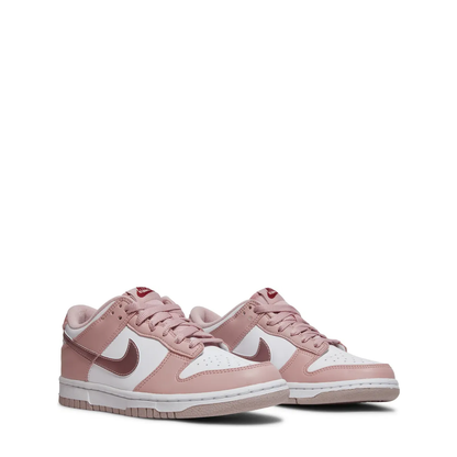Nike Dunk Low (GS) 'Pink Glaze White' sneaker, alternate view 9