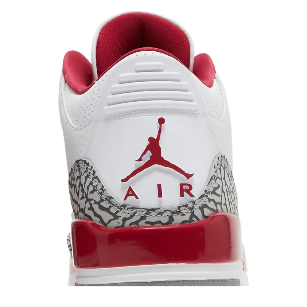 Air Jordan 3 Retro 'White Light Curry Cardinal Red' sneaker, alternate view 9