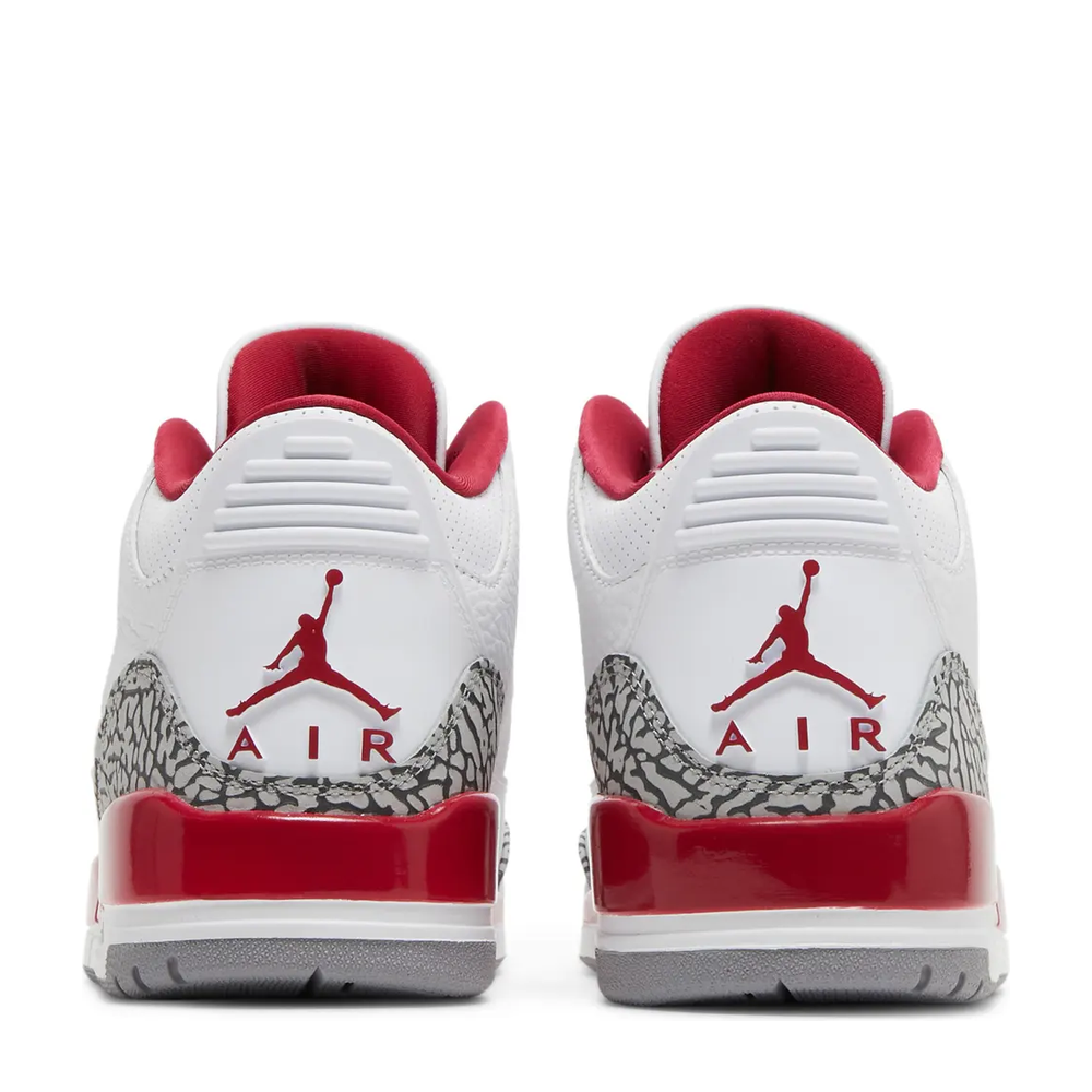 Air Jordan 3 Retro 'White Light Curry Cardinal Red' sneaker, alternate view 8