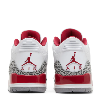 Air Jordan 3 Retro 'White Light Curry Cardinal Red' sneaker, alternate view 8
