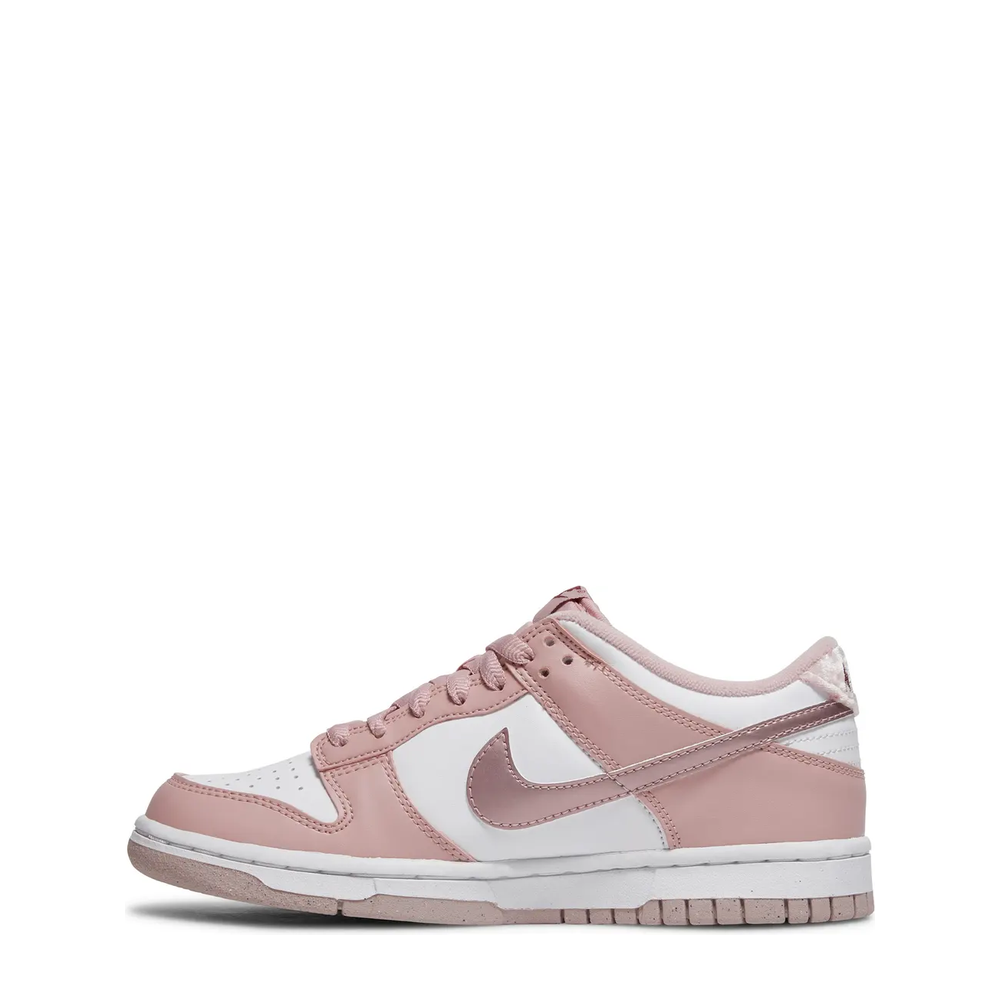 Nike Dunk Low (GS) 'Pink Glaze White' sneaker, alternate view 5