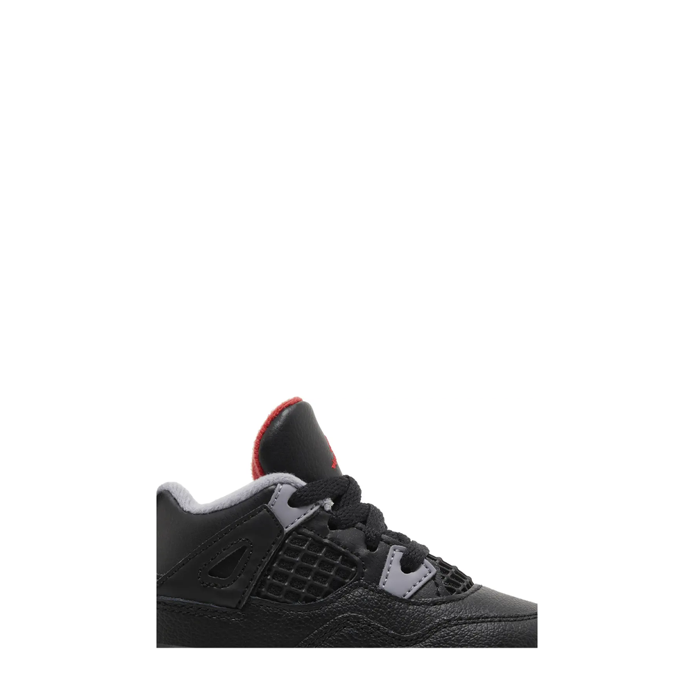 Air Jordan 4 Retro (TD) 'Black Fire Red Grey' sneaker, alternate view 5