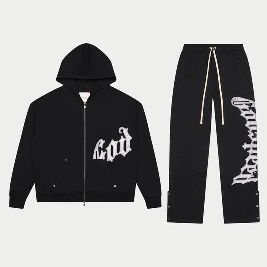 OG Logo Sweatsuit V2 'Black/Silver'