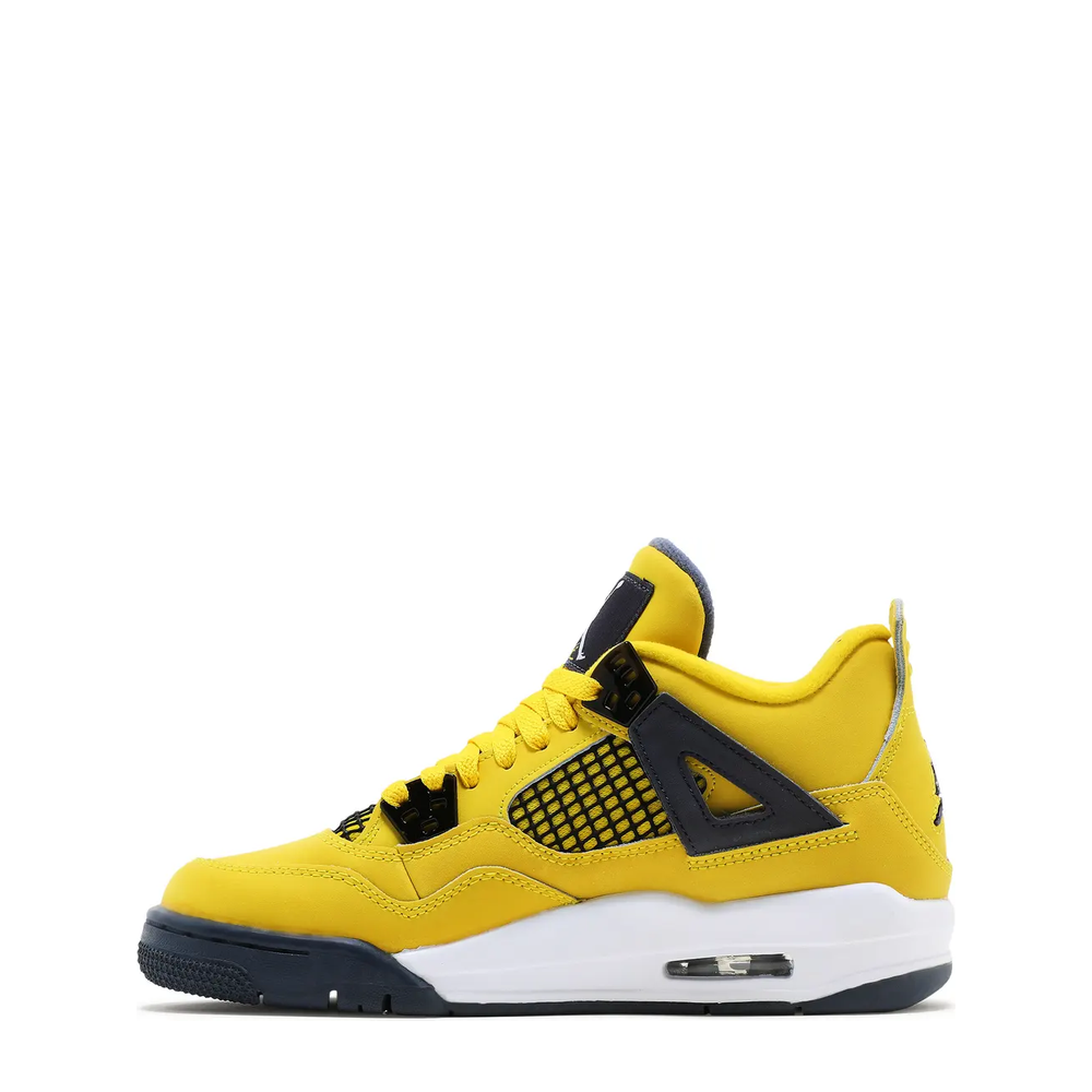 Air Jordan 4 Retro (GS) 'Tour Yellow Dark Blue Grey' sneaker, alternate view 6