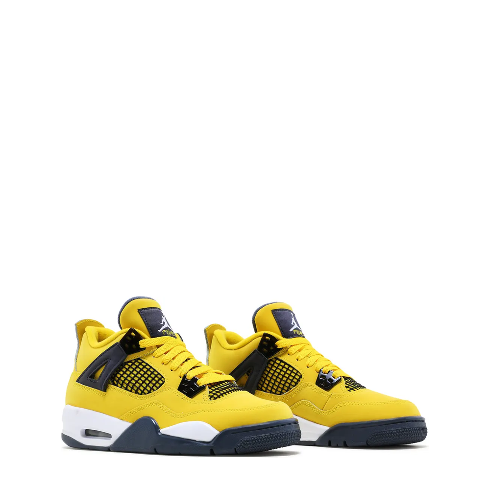 Air Jordan 4 Retro (GS) 'Tour Yellow Dark Blue Grey' sneaker, alternate view 10