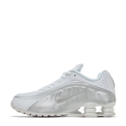 Nike Shox R4 'White Metallic Silver' sneaker, alternate view 6