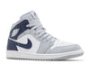 NIKE JORDAN 1 MID " WOLF GREY MIDNIGHT NAVY "