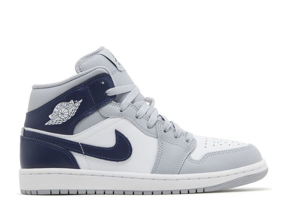 NIKE JORDAN 1 MID " WOLF GREY MIDNIGHT NAVY "