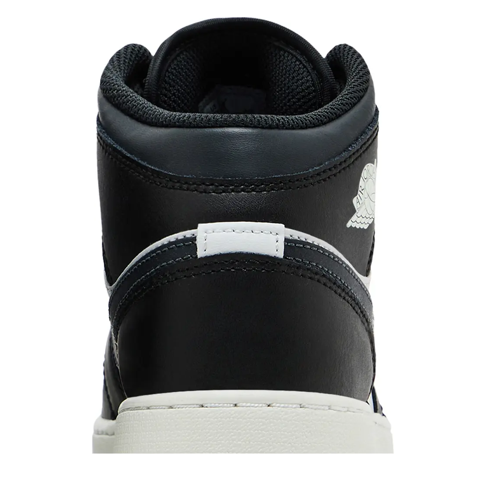Air Jordan 1 Mid (GS) 'Black White' sneaker, alternate view 9