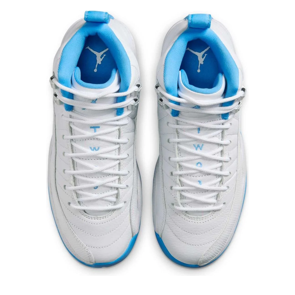 Air Jordan 12 Retro (GS) 'White University Blue' sneaker, alternate view 3