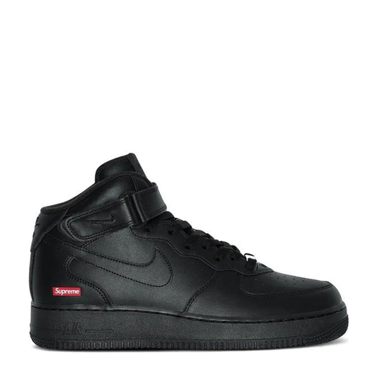 Nike Air Force 1 Mid x Supreme 'Box Logo Triple Black' - 85% Scale - Angle 2