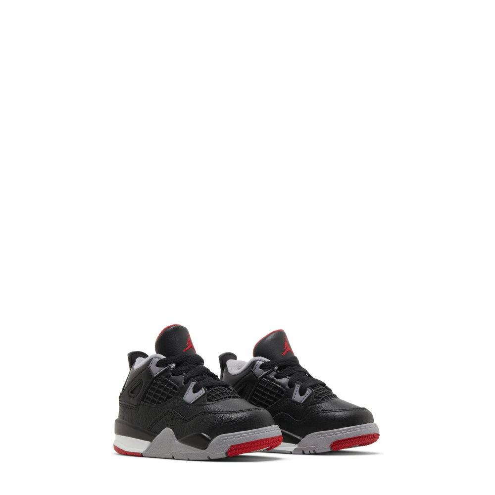 Air Jordan 4 Retro (TD) 'Black Fire Red Grey' sneaker, alternate view 10
