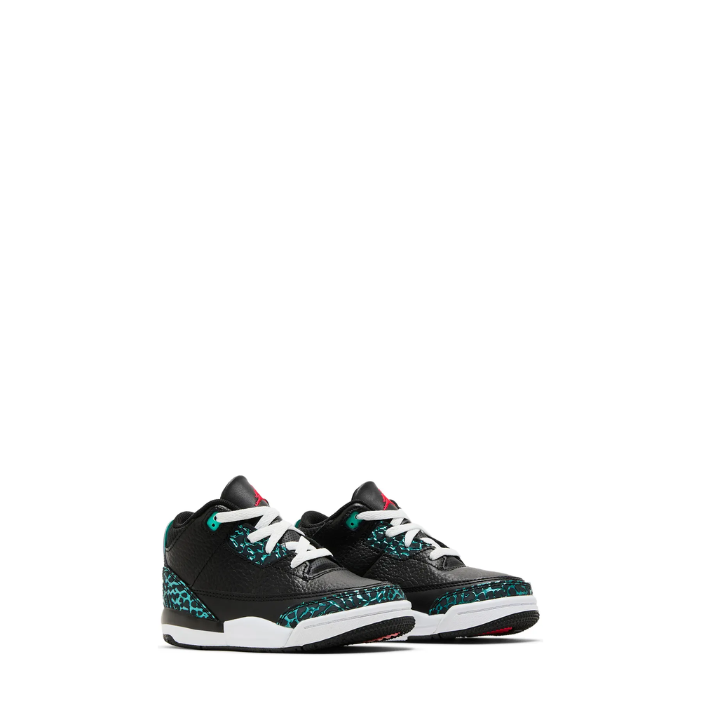 Air Jordan 3 Retro (TD) 'Black Siren Red Hyper Jade' sneaker, alternate view 10