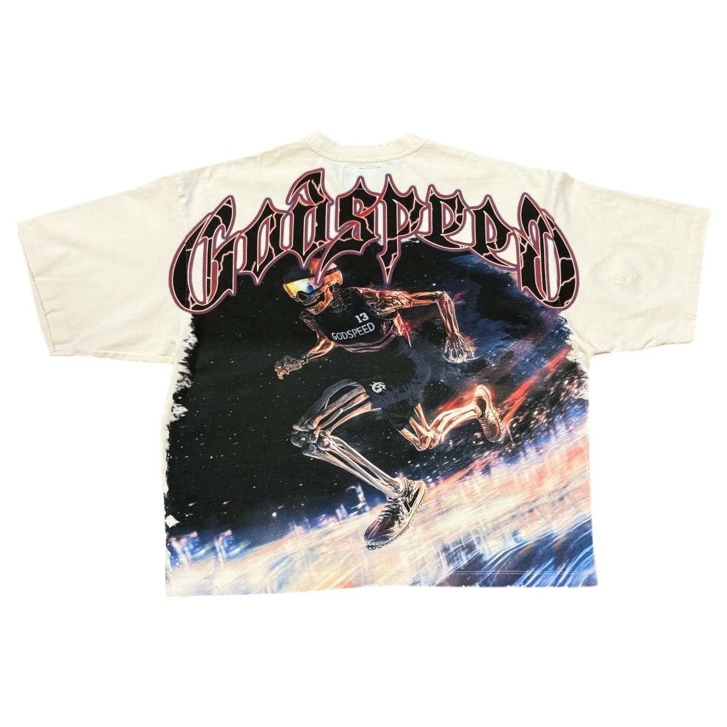 Godspeed Run Club T-Shirt 'Bone Beige' - Angle 1