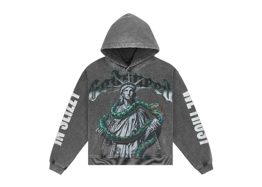 Godspeed Top 5 Slizzy VVS Hoodie 'Grey Wash' Men's Hoodie