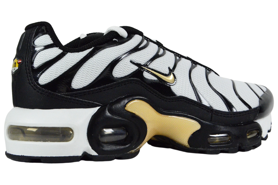 Nike air max plus top gs tn white metallic gold
