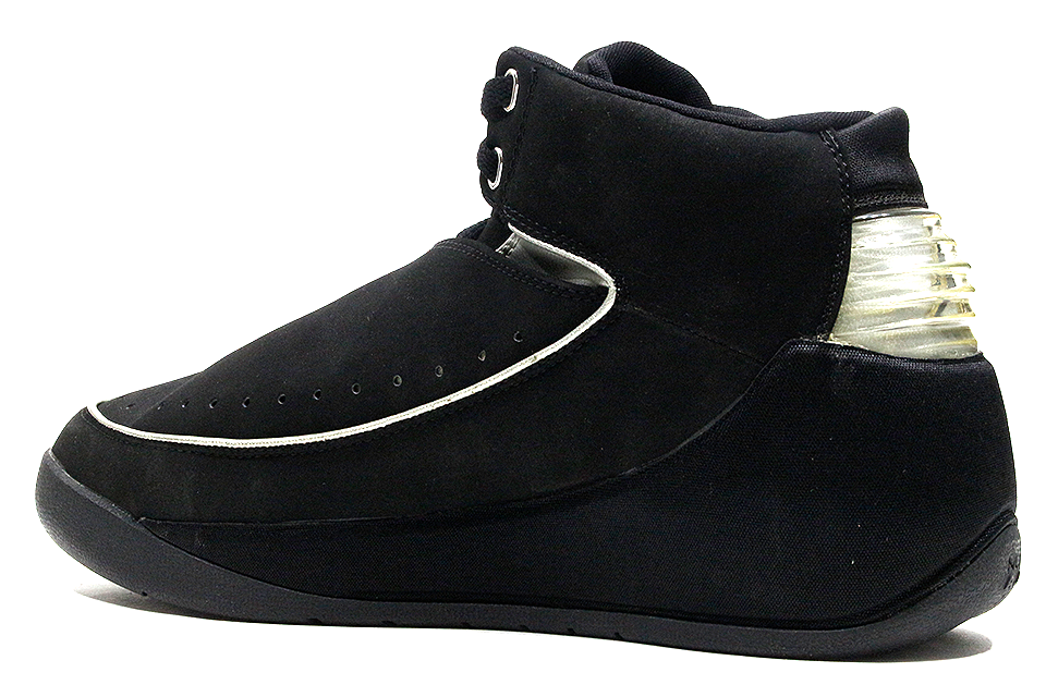 Black and chrome jordan 2 discount