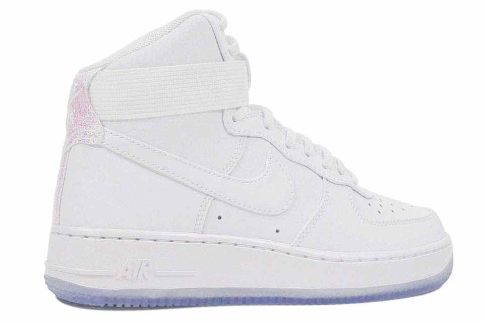 Nike Women's Air Force 1 HI Premium "White/Blue Gum Bottom" by Nike Air Force 1