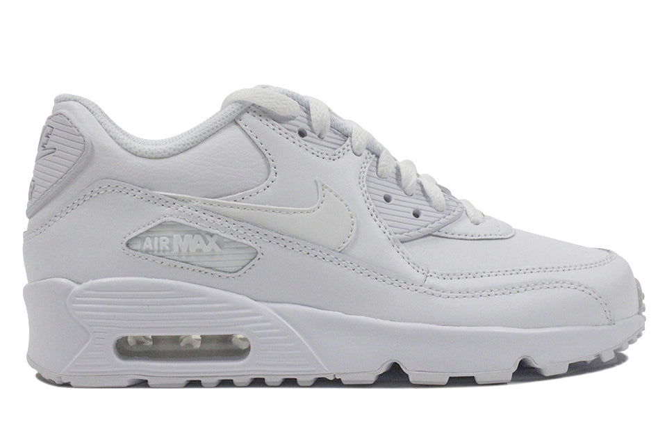 NIKE AIR MAX 90 LTR GS "White/White"