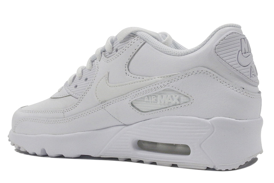 NIKE AIR MAX 90 LTR GS "White/White"