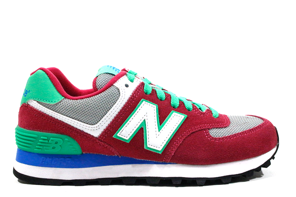 NEW BALANCE 574 CLASSIC (WMNS) "Burgundy/Lime Green" by New Balance Classics