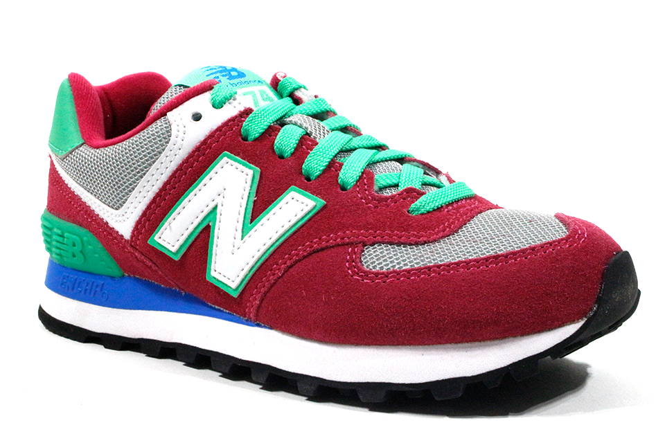 NEW BALANCE 574 CLASSIC (WMNS) "Burgundy/Lime Green" by New Balance Classics