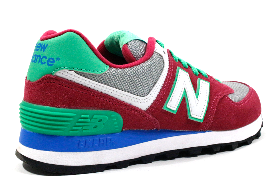 NEW BALANCE 574 CLASSIC (WMNS) "Burgundy/Lime Green" by New Balance Classics