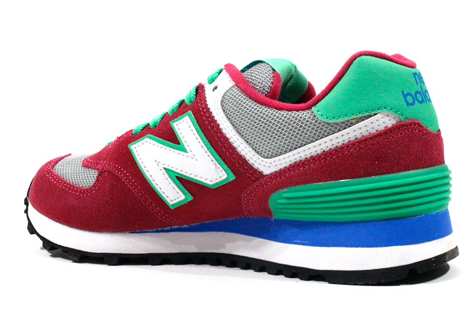 NEW BALANCE 574 CLASSIC (WMNS) "Burgundy/Lime Green" by New Balance Classics