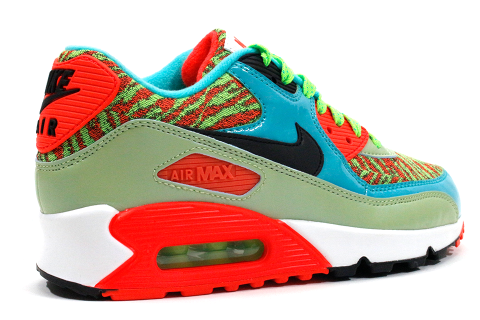 NIKE AIR MAX 90 PREM MESH (GS) "Jade/Crimson/Black" by Nike Air Max