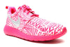 NIKE ROSHE RUN PRINT (GS) "White/Pink"