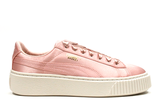 Puma Basket Platform Satin "Silver Pink" Wmns