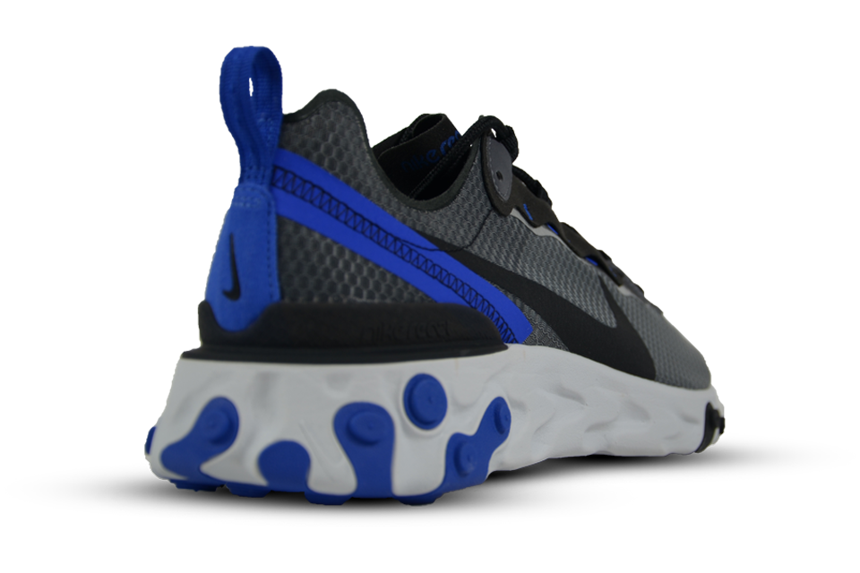 NIKE REACT ELEMENT 55 SE "Black/Racer Blue"